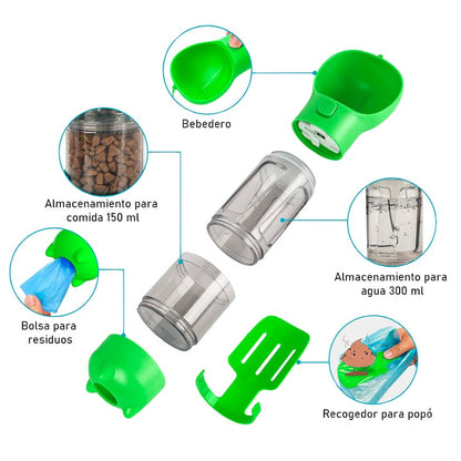 BOTELLA PORTATIL 4 EN 1 MULTIFUNCIONAL PETS