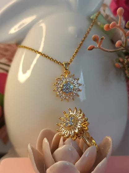 GIRASOL: COLLAR Y ANILLO