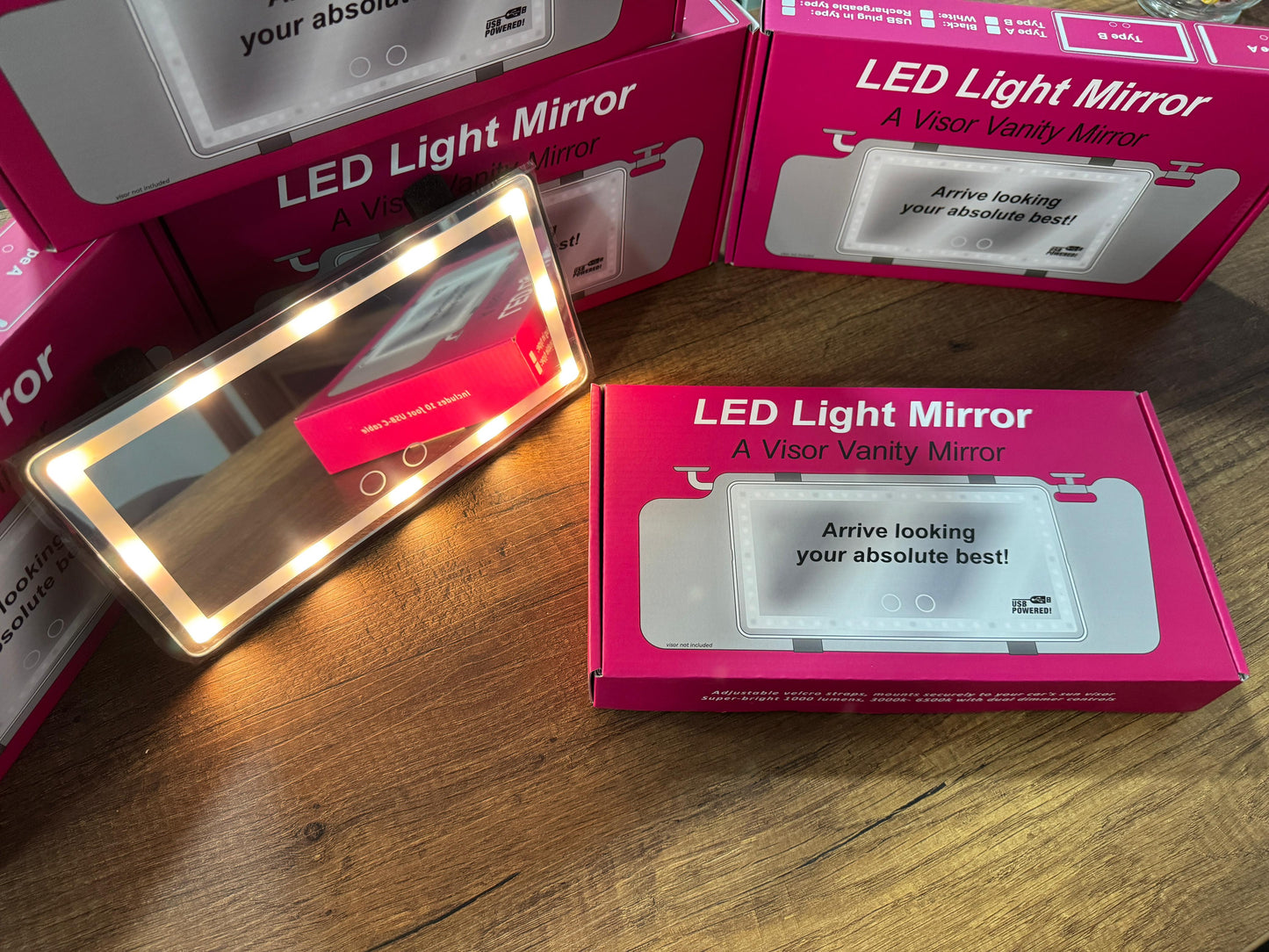 ESPEJO LUZ LED PARA AUTO