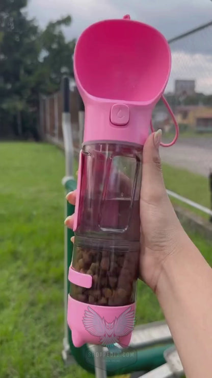 BOTELLA PORTATIL 4 EN 1 MULTIFUNCIONAL PETS